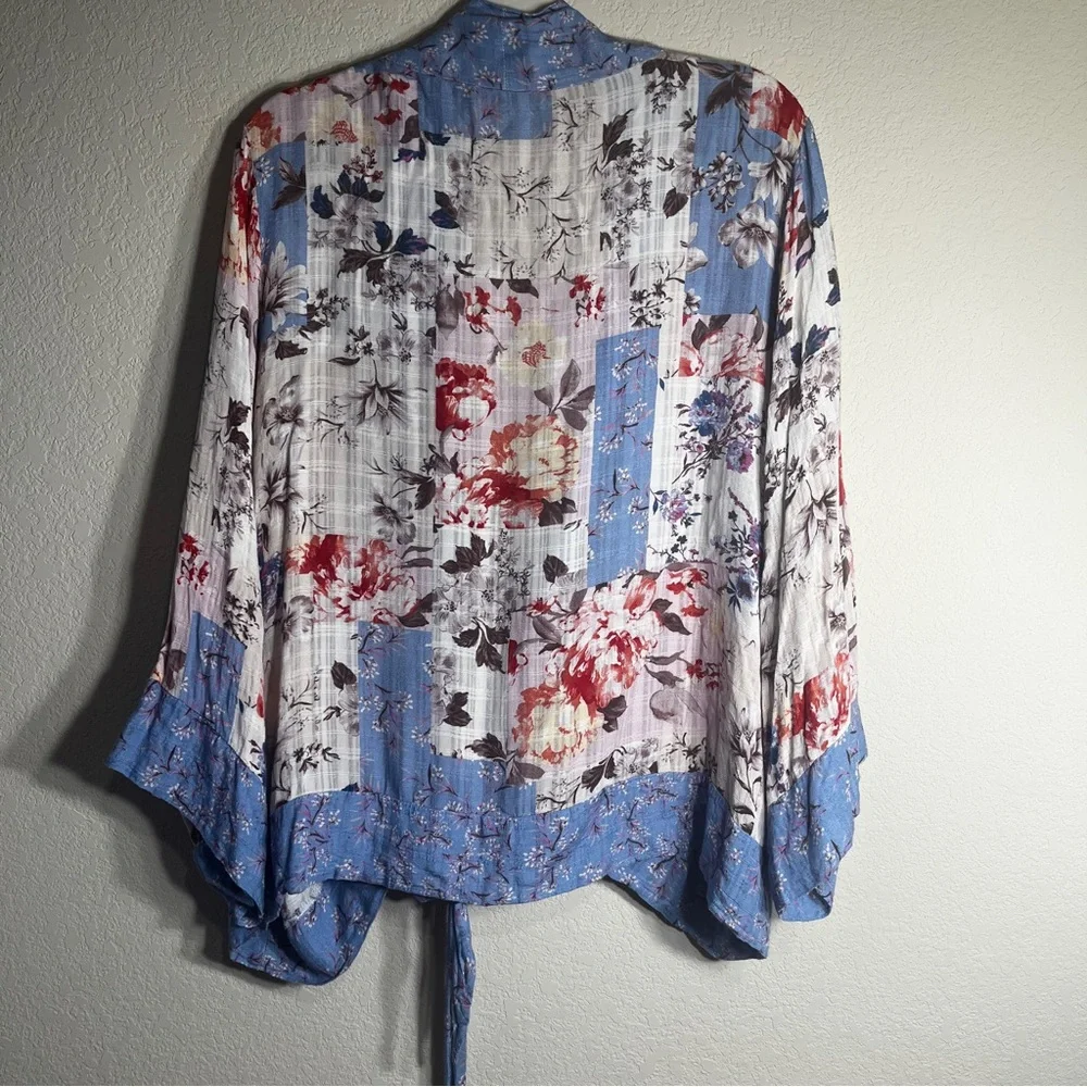 Lovestitch Idyllwild Artsy Layering Floral Boho Patchwork Kimono Cardigan SZ M/L - Picture 3 of 8